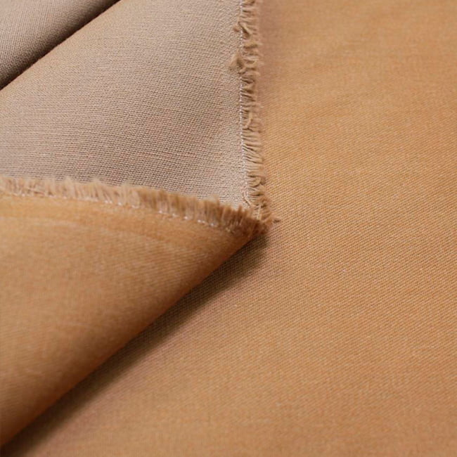 Tecido Sarjado Cotton Satin Peletizado - Caramelo - 98% Algodão 2% Elastano - Milfios Tecidos