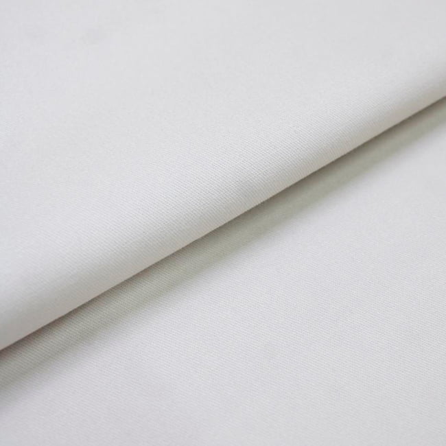 Tecido Sarjado Cotton Satin Peletizado - Creme - 98% Algodão 2% Elastano - Milfios Tecidos