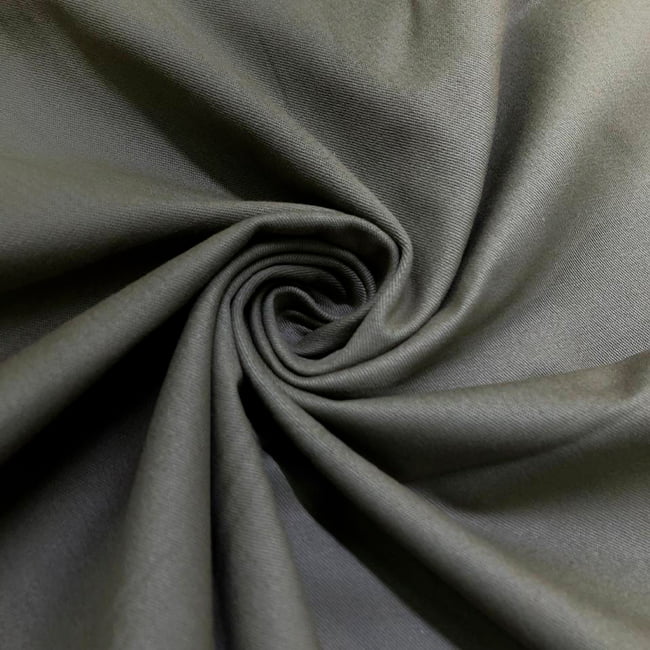 Tecido Sarjado Cotton Satin Peletizado - Musgo - 98% Algodão 2% Elastano - Milfios Tecidos