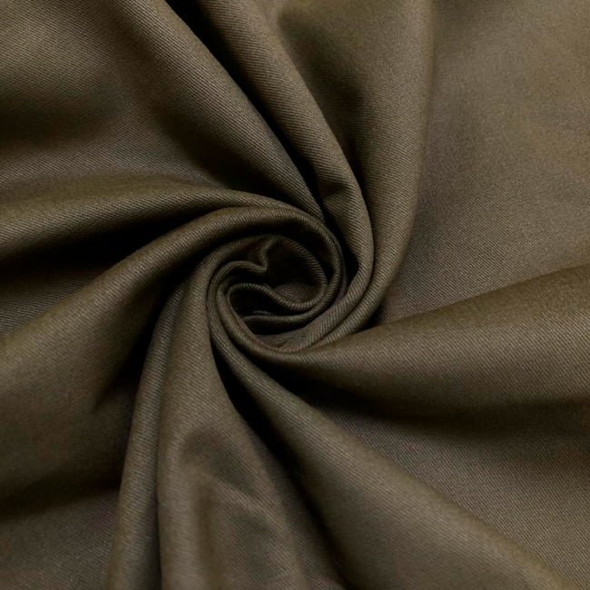 Tecido Sarjado Cotton Satin Peletizado - Verde Zimbro - 98% Algodão 2% Elastano - Milfios Tecidos