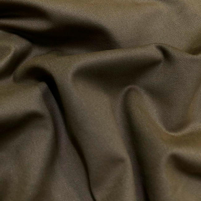 Tecido Sarjado Cotton Satin Peletizado - Verde Zimbro - 98% Algodão 2% Elastano - Milfios Tecidos
