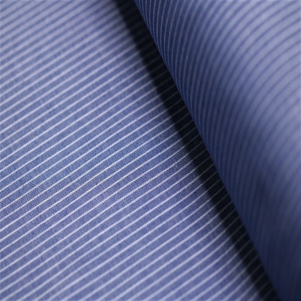 Tecido Camisaria Tricoline Fio 50 - Parma 04 - Maquinetado - Azul Jeans - 100% Algodão  - Milfios Tecidos