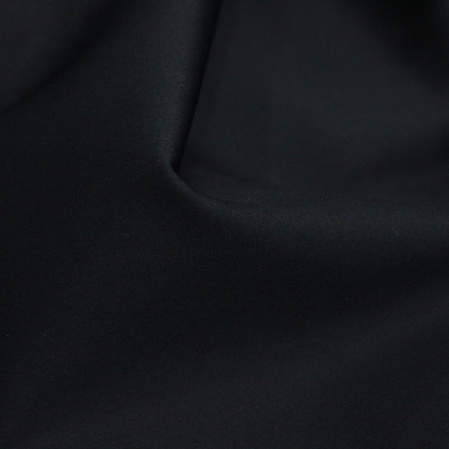Tecido Camisaria Tricoline Fio 80 - New Luxor 02 Preto Acetinado - 100% Algodão Egípcio - Milfios Tecidos