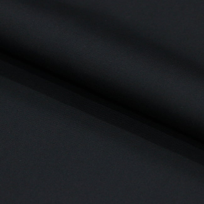 Tecido Camisaria Tricoline Fio 80 - New Luxor 02 Preto Acetinado - 100% Algodão Egípcio - Milfios Tecidos