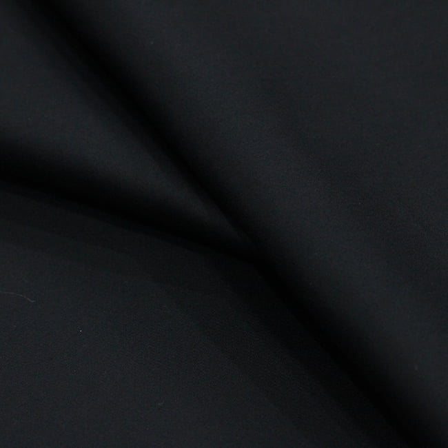 Tecido Camisaria Tricoline Fio 80 - New Luxor 02 Preto Acetinado - 100% Algodão Egípcio - Milfios Tecidos