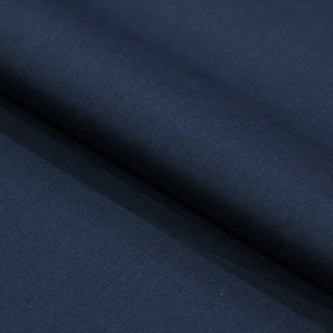 Tecido Camisaria Tricoline Fio 80 - New Luxor 03 Marinho Acetinado - 100% Algodão Egípcio - Milfios Tecidos