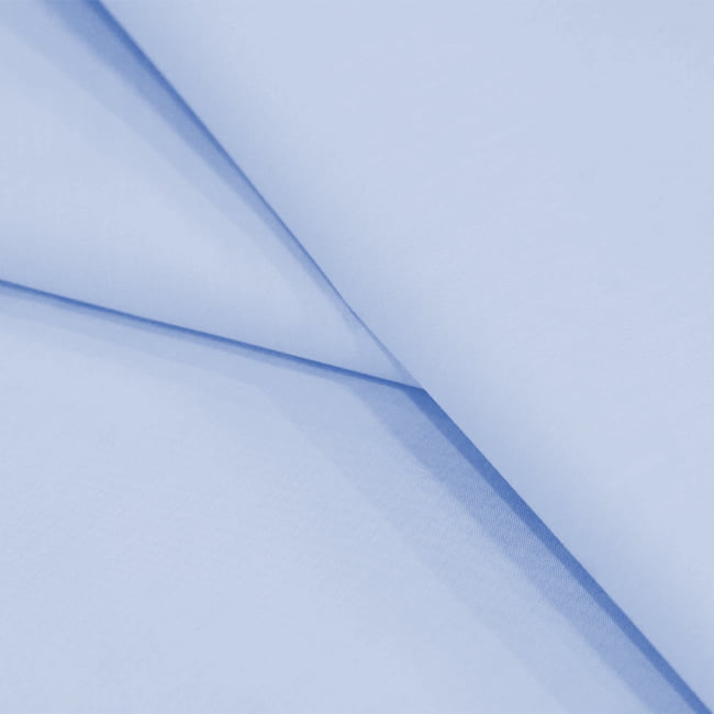 Tecido Camisaria Tricoline Fio 60 - Cairo 09 - Azul Claro - 100% Algodão   - Milfios Tecidos