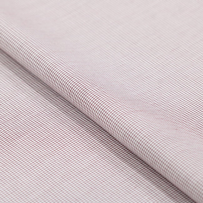 Tecido Tricoline Camisaria Fio 60 - Ravel 08 - Xadrez P - Vermelho - 100% Algodão - Milfios Tecidos