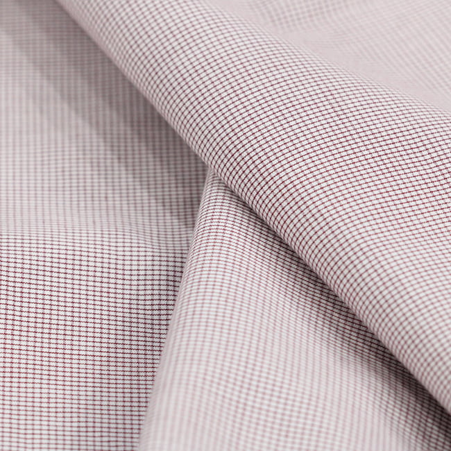 Tecido Tricoline Camisaria Fio 60 - Ravel 08 - Xadrez P - Vermelho - 100% Algodão - Milfios Tecidos