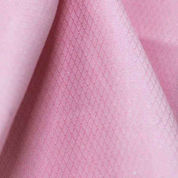 Tecido Camisaria Tricoline Fio 50 - Verona 03 - Rosa - Maquinetado - 100% Algodão - Milfios Tecidos