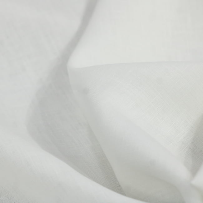 Tecido Cambraia de Linho Puro 05 - Off White  - 100% Linho 150g - Milfios Tecidos