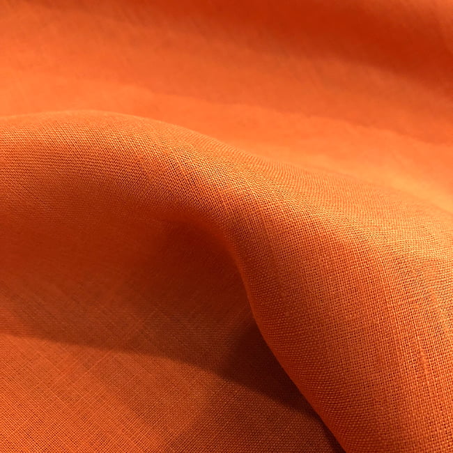 Tecido Cambraia de Linho Puro 30 - Orange Oxide - 100% Linho - Milfios Tecidos