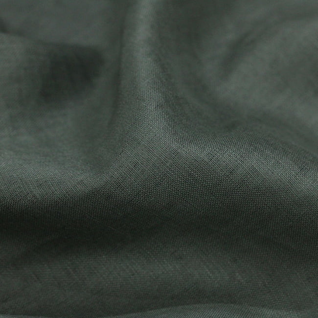 Tecido Cambraia de Linho Puro 32 - Army Green - 100% Linho - Milfios Tecidos