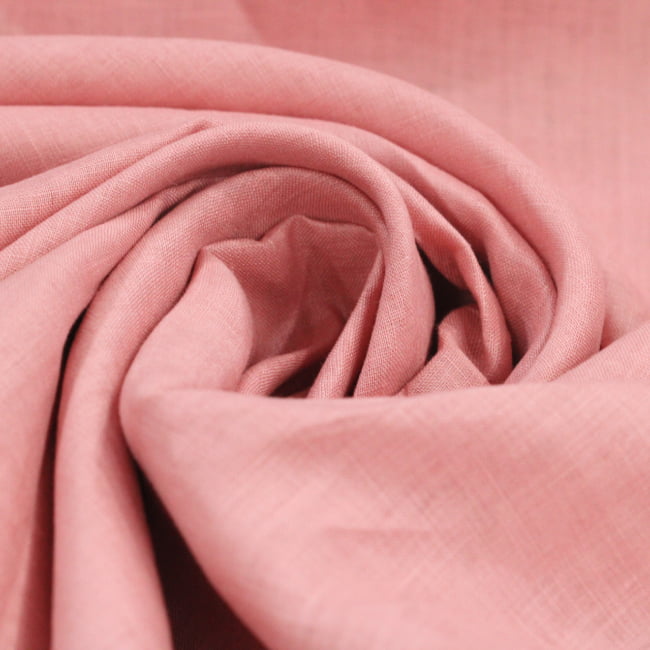 Tecido Cambraia de Linho Puro 29 - Rosa Retrô - 100% Linho - Milfios Tecidos