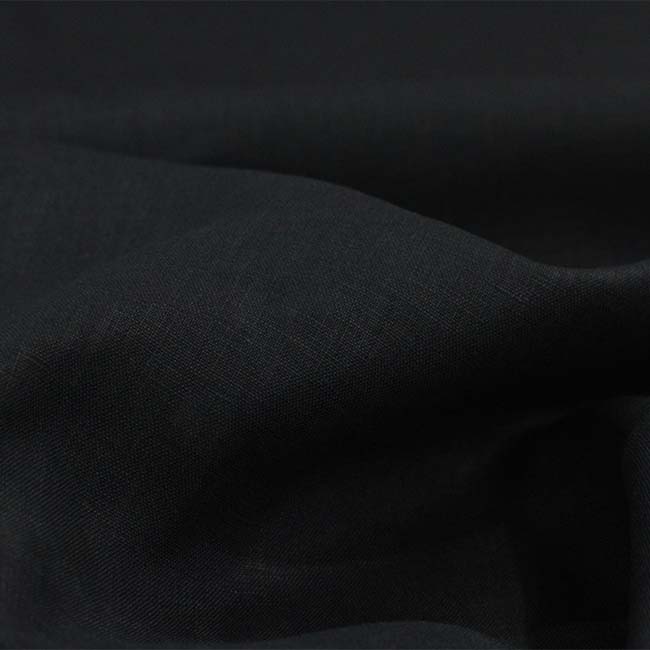 Tecido Linho Puro 04 - Preto - 100% Linho 190g - Milfios Tecidos