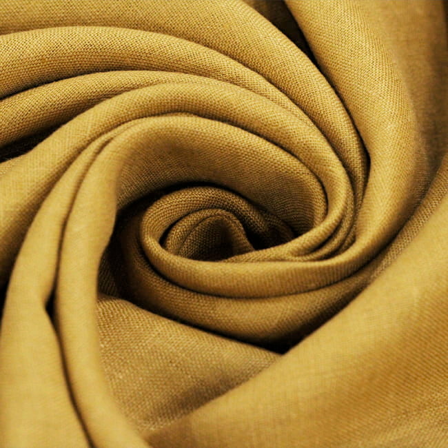 Tecido Linho Puro 44 - Khaki - 100% Linho 190g - Milfios Tecidos
