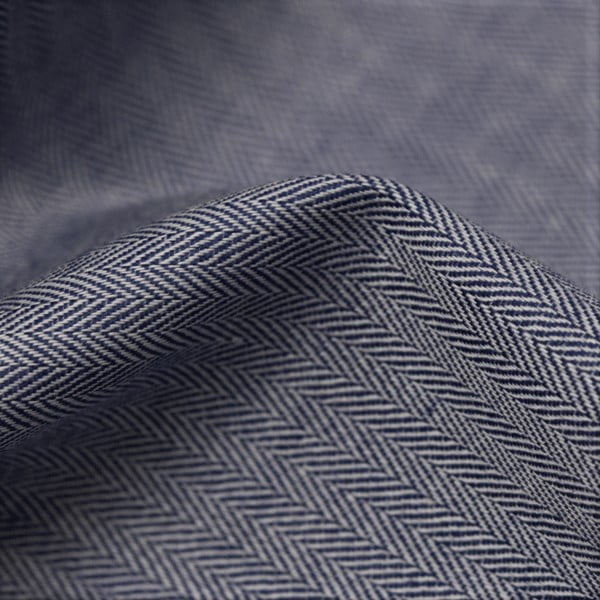 Tecido Camisaria Tricoline Fio 50 - Bolonha 07 - Jeans Escuro - 100% Algodão - Milfios Tecidos