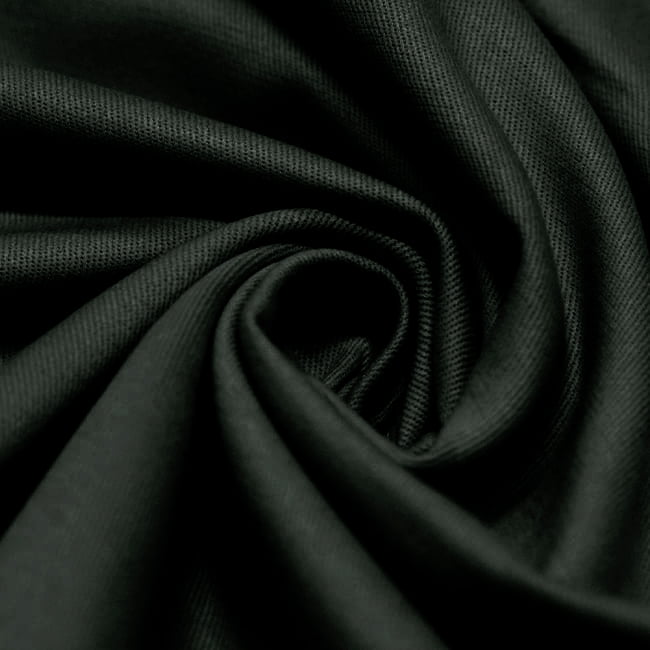 Tecido Sarjado Cotton Satin Liso - Chumbo - 98% Algodão 2% Elastano - Milfios Tecidos