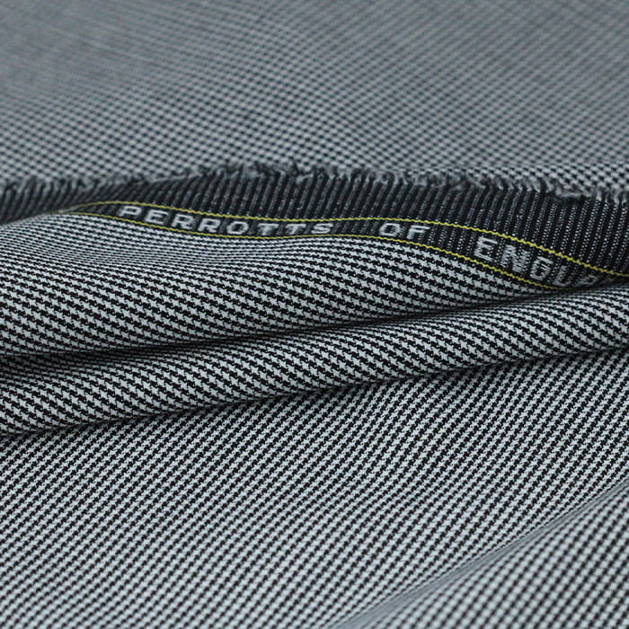 Tecido Alfaiataria Lã fria Classic Paramount 11 Pied De Poule Preto e Branco - Gabardine Premium - Milfios Tecidos