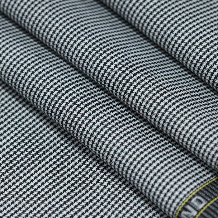 Tecido Alfaiataria Lã fria Classic Paramount 11 Pied De Poule Preto e Branco - Gabardine Premium - Milfios Tecidos