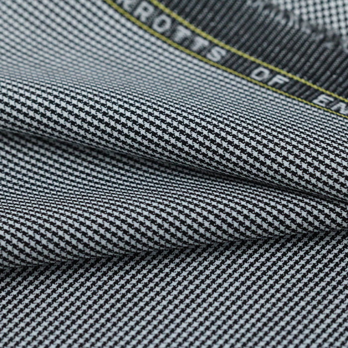 Tecido Alfaiataria Lã fria Classic Paramount 11 Pied De Poule Preto e Branco - Gabardine Premium - Milfios Tecidos