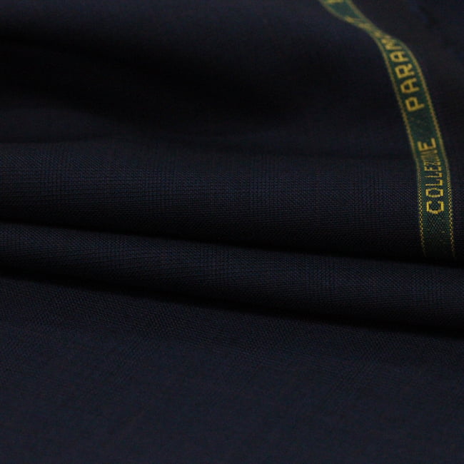 Tecido Alfaiataria Lã fria super 120 Paramount 20 Quadriculado Azul Noite - Twill Premium - Milfios Tecidos
