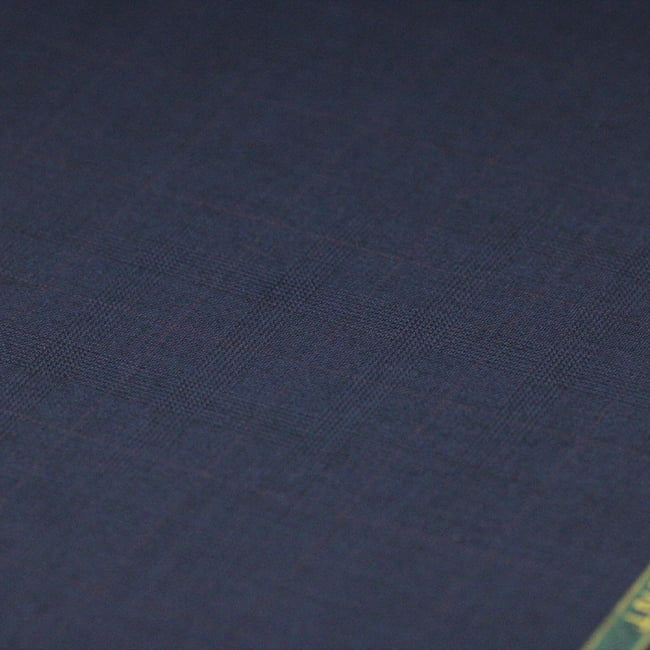 Tecido Alfaiataria Lã fria super 120 Paramount 20 Quadriculado Azul Noite - Twill Premium - Milfios Tecidos