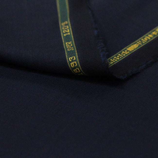 Tecido Alfaiataria Lã fria super 120 Paramount 20 Quadriculado Azul Noite - Twill Premium - Milfios Tecidos