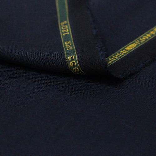 Tecido Alfaiataria Lã fria super 120 Paramount 20 Quadriculado Azul Noite - Twill Premium - Milfios Tecidos