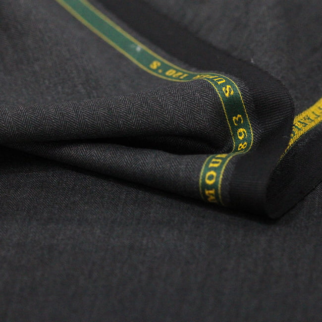Tecido Alfaiataria Lã fria super 120 Paramount 21 Cinza Escuro - Twill Premium - Milfios Tecidos