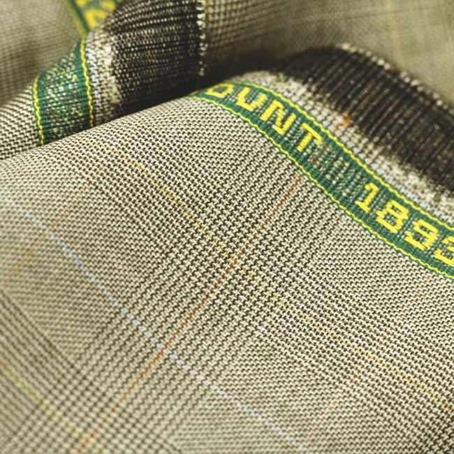 Tecido Alfaiataria Lã fria super 120 Paramount 28 Príncipe de Gales Bege - Twill Premium - Milfios Tecidos