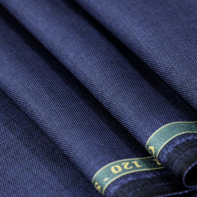Tecido Alfaiataria Lã fria super 120 Paramount 30 Azul Marinho - Twill Premium - Milfios Tecidos