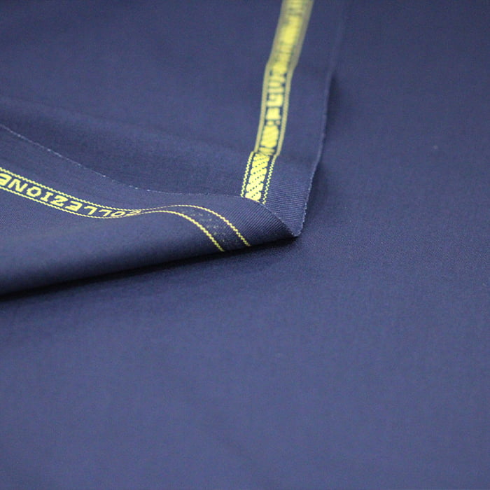 Tecido Alfaiataria Lã fria super 120 Paramount 01 Azul Noite - Gabardine Premium - Milfios Tecidos