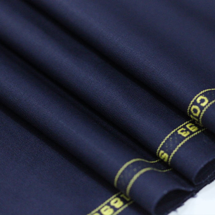 Tecido Alfaiataria Lã fria super 120 Paramount 01 Azul Noite - Gabardine Premium - Milfios Tecidos
