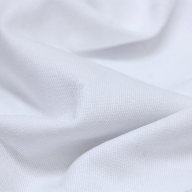 Tecido Sarjado Cotton Satin Liso - Branco - 98% Algodão 2% Elastano - Milfios Tecidos