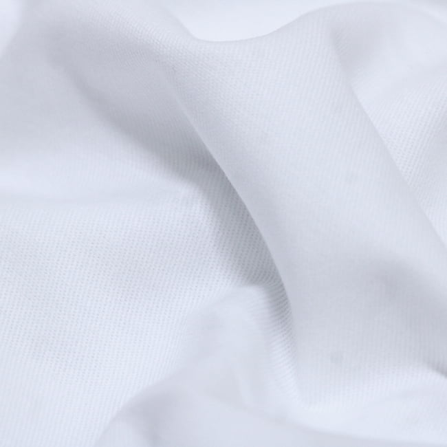 Tecido Sarjado Cotton Satin Liso - Branco - 98% Algodão 2% Elastano - Milfios Tecidos