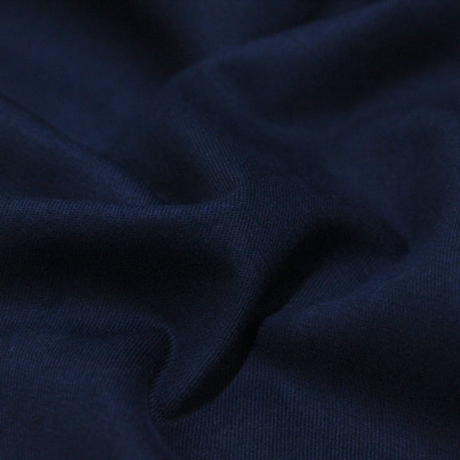 Tecido Sarjado Cotton Satin Liso - Marinho - 98% Algodão 2% Elastano - Milfios Tecidos