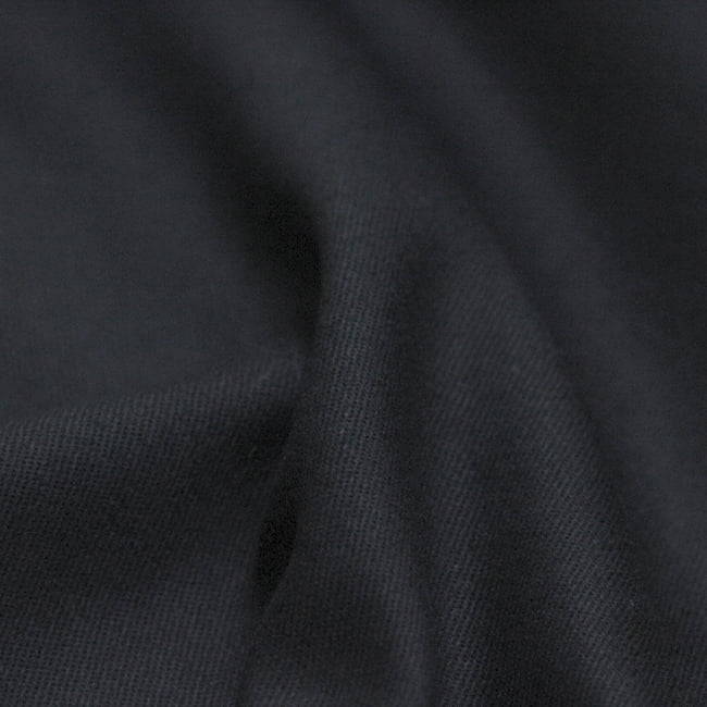 Tecido Sarjado Cotton Satin Liso - Preto - 98% Algodão 2% Elastano - Milfios Tecidos