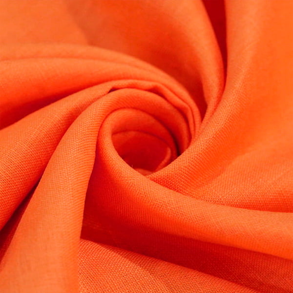 Tecido Cambraia de Linho Puro 36 - Orange Fire - 100% Linho - Milfios Tecidos