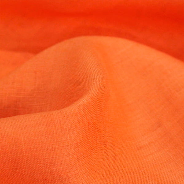 Tecido Cambraia de Linho Puro 36 - Orange Fire - 100% Linho - Milfios Tecidos