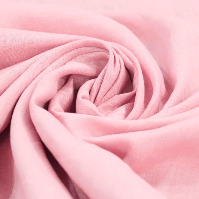 Tecido Cambraia de Linho Puro 42 - Rosa Claro - 100% Linho - Milfios Tecidos