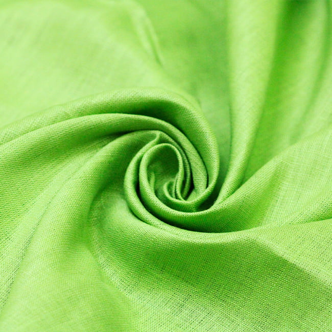Tecido Cambraia de Linho Puro 50 - Verde Limão - 100% Linho - Milfios Tecidos
