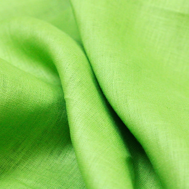 Tecido Cambraia de Linho Puro 50 - Verde Limão - 100% Linho - Milfios Tecidos