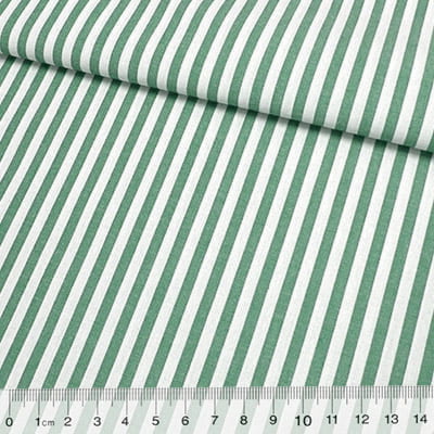 Tecido Camisaria Tricoline Fio 40 - Fio Tinto Listra G - Verde - 100% Algodão - Milfios Tecidos