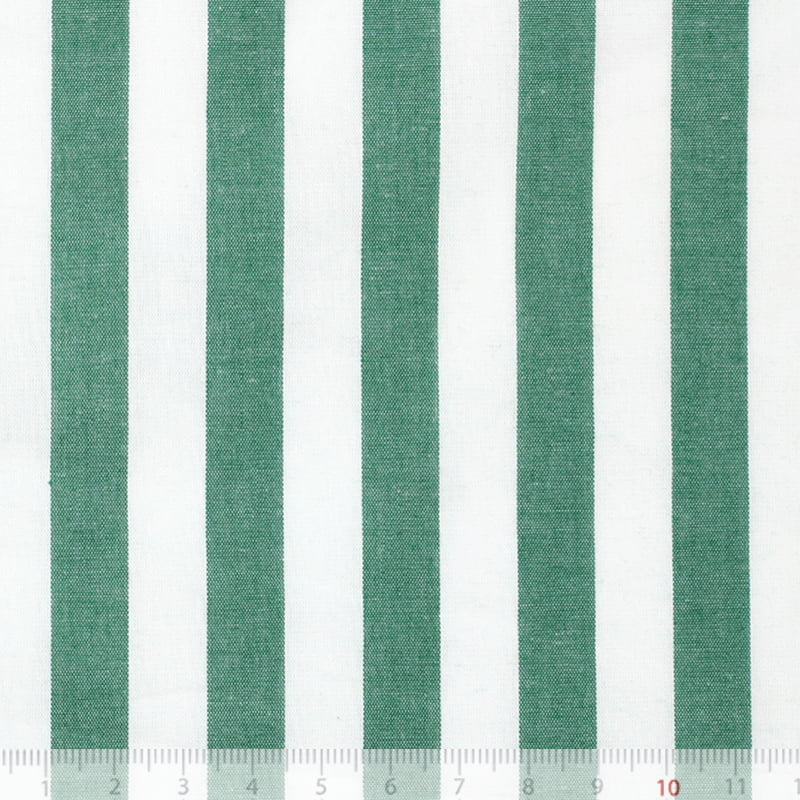 Tecido Camisaria Tricoline Fio 40 - Fio Tinto Listra GG - Verde - 100% Algodão - Milfios Tecidos