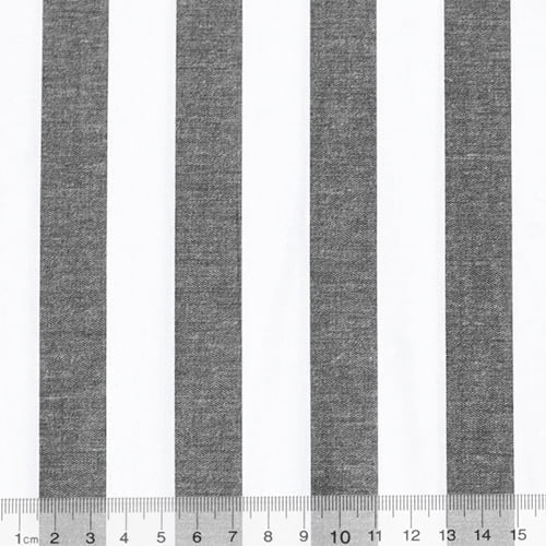 Tecido Camisaria Tricoline Fio 40 - Fio Tinto Listra XG - Preto - 100% Algodão - Milfios Tecidos