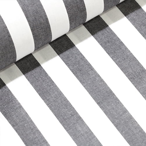 Tecido Camisaria Tricoline Fio 40 - Fio Tinto Listra XG - Preto - 100% Algodão - Milfios Tecidos