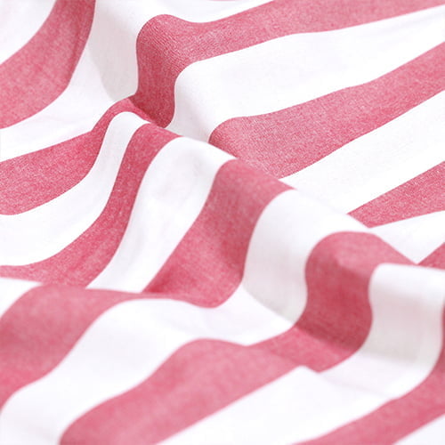 Tecido Camisaria Tricoline Fio 40 - Fio Tinto Listra XG - Vermelho - 100% Algodão   - Milfios Tecidos