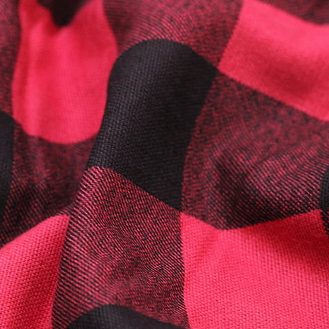 Tecido Camisaria Flanela Xadrez - Style Classic 04 - Vermelho - 100% Algodão    - Milfios Tecidos