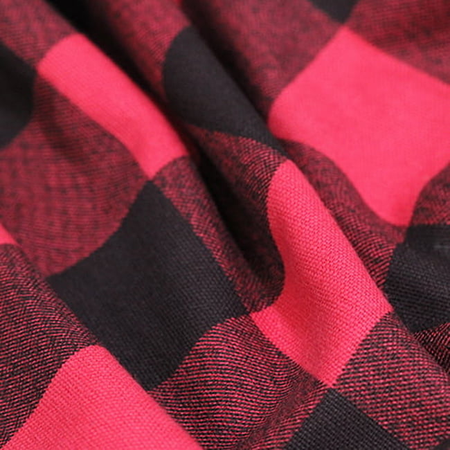 Tecido Camisaria Flanela Xadrez - Style Classic 04 - Vermelho - 100% Algodão    - Milfios Tecidos